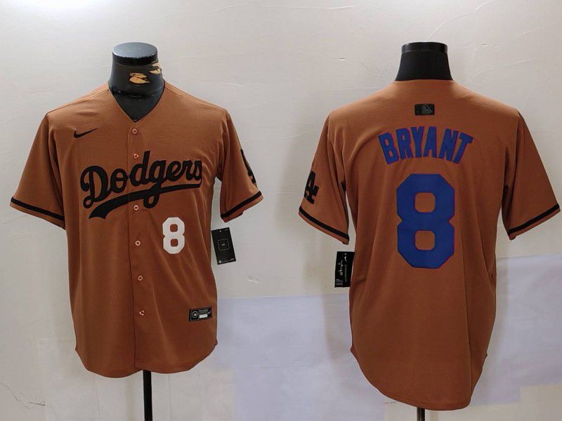 Men Los Angeles Dodgers #8 Bryant army green joint name 2024 Nike MLB Jersey style 6->->